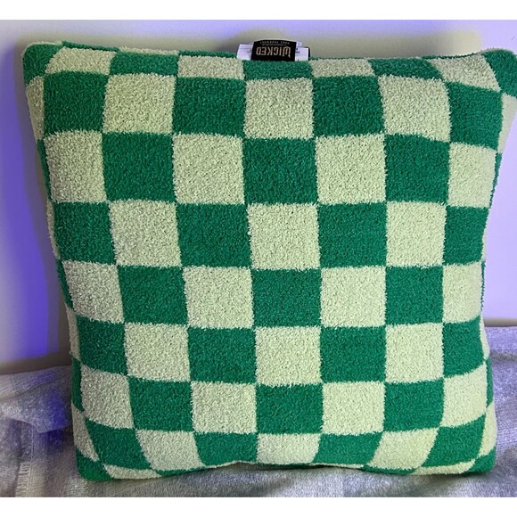 Wicked x Target Elphaba Throw Pillow Set of 2 Paul Tazewell Green Checker NEW - Picture 2 of 4